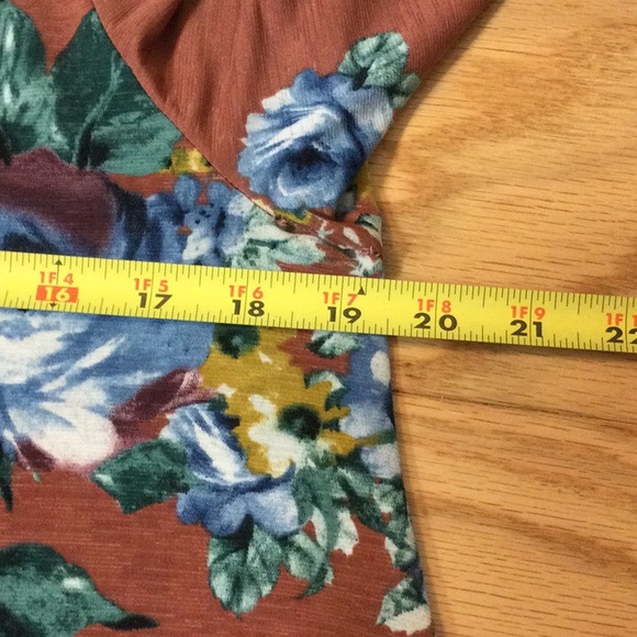 L Emerald terra cotta/brown florsl dress - Picture 9 of 13